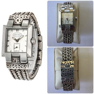 Lois Hill Stainless Steel Fleur De Lis Womans Swiss Made Watch